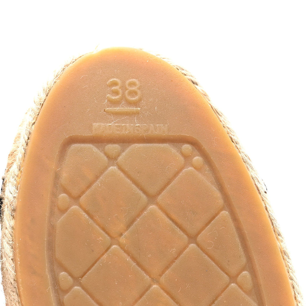 Fabric Patent CC Espadrilles 38 Multicolor Black