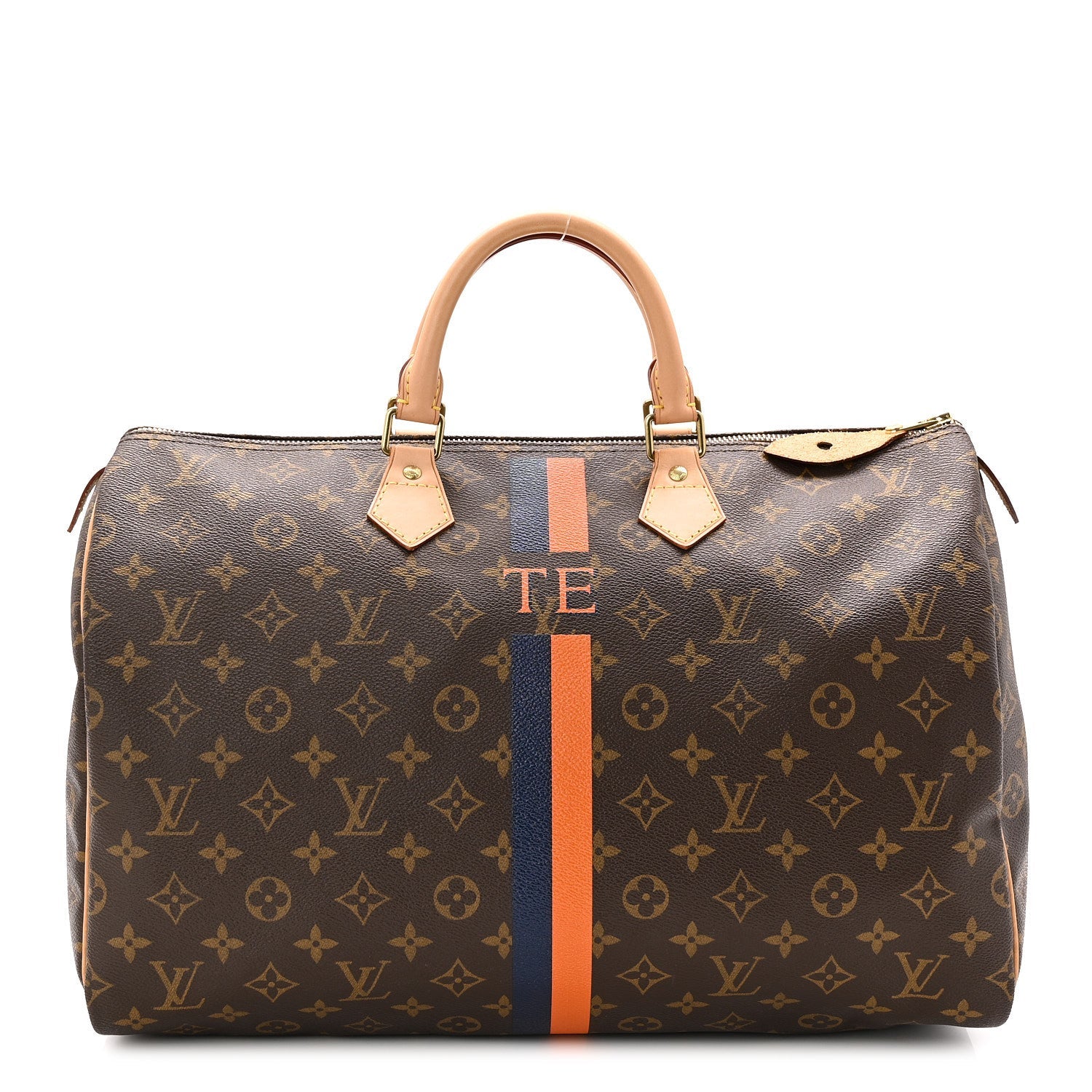 Louis Vuitton Monogram My LV Heritage Speedy 40 Orange Navy