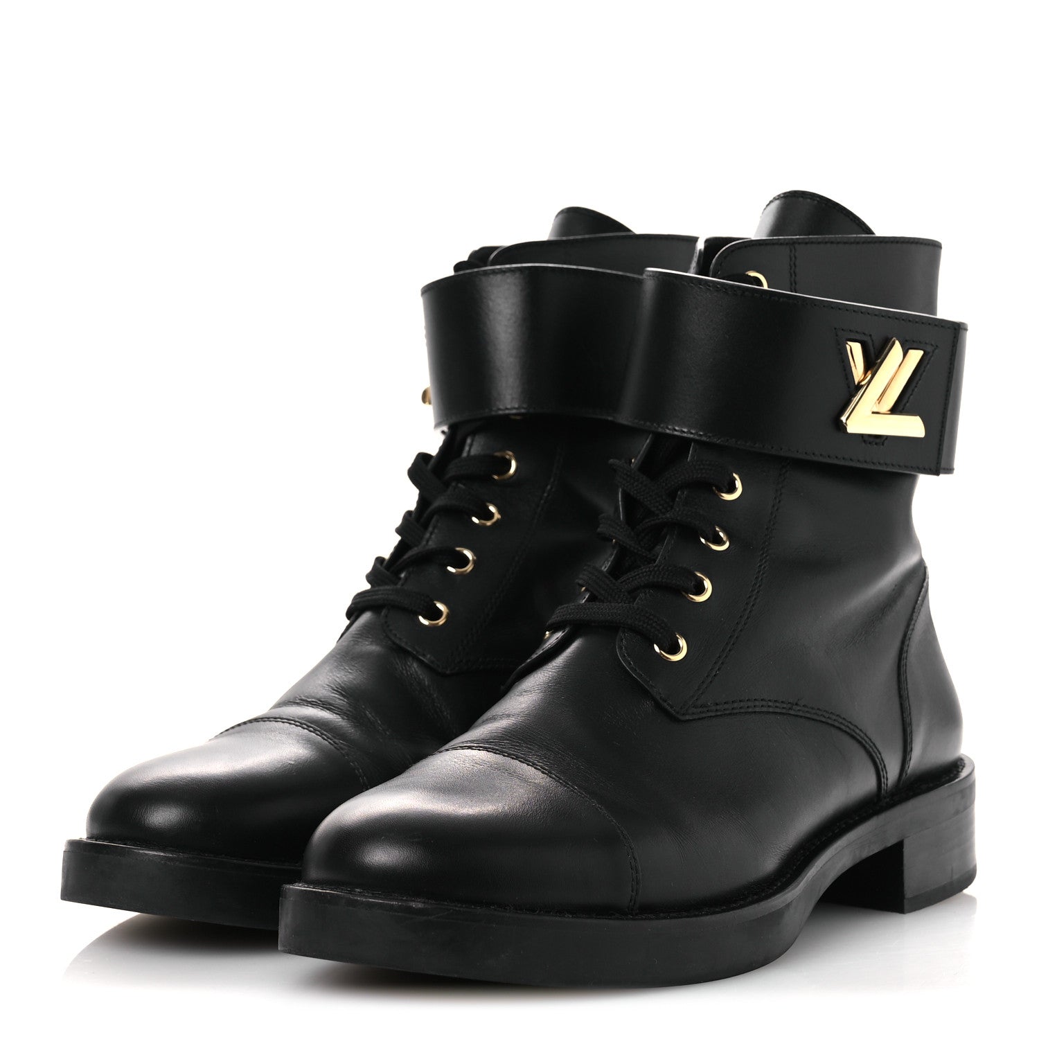 Louis Vuitton Calfskin Wonderland Ranger Boots 41 Black