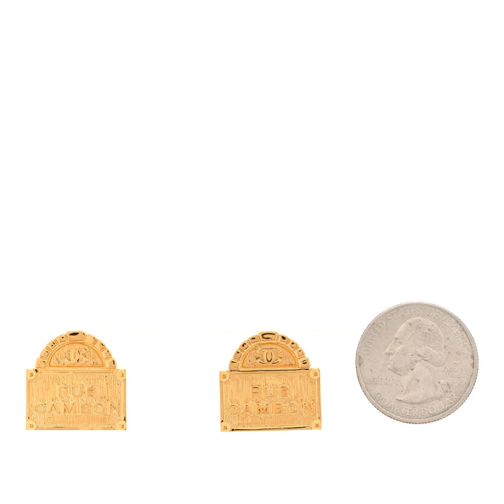 Metal Rue Cambon Earrings Gold