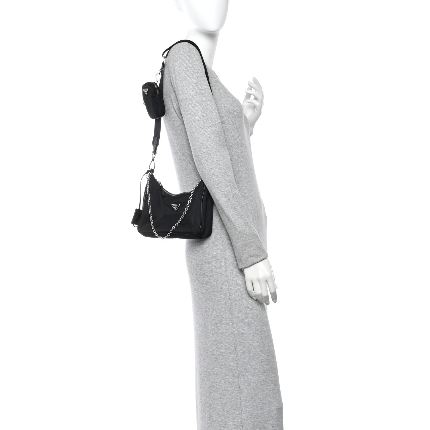 Prada Nylon Re-Edition 2005 Shoulder Bag Black