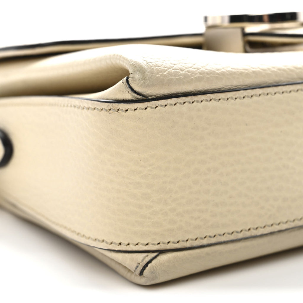 Gucci Dollar Calfskin Interlocking G Crossbody Bag Mystic White