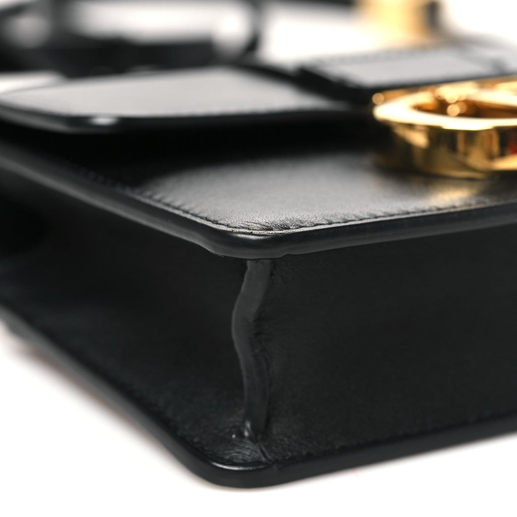 Christian Dior Smooth Calfskin 30 Montaigne Flap Bag Black