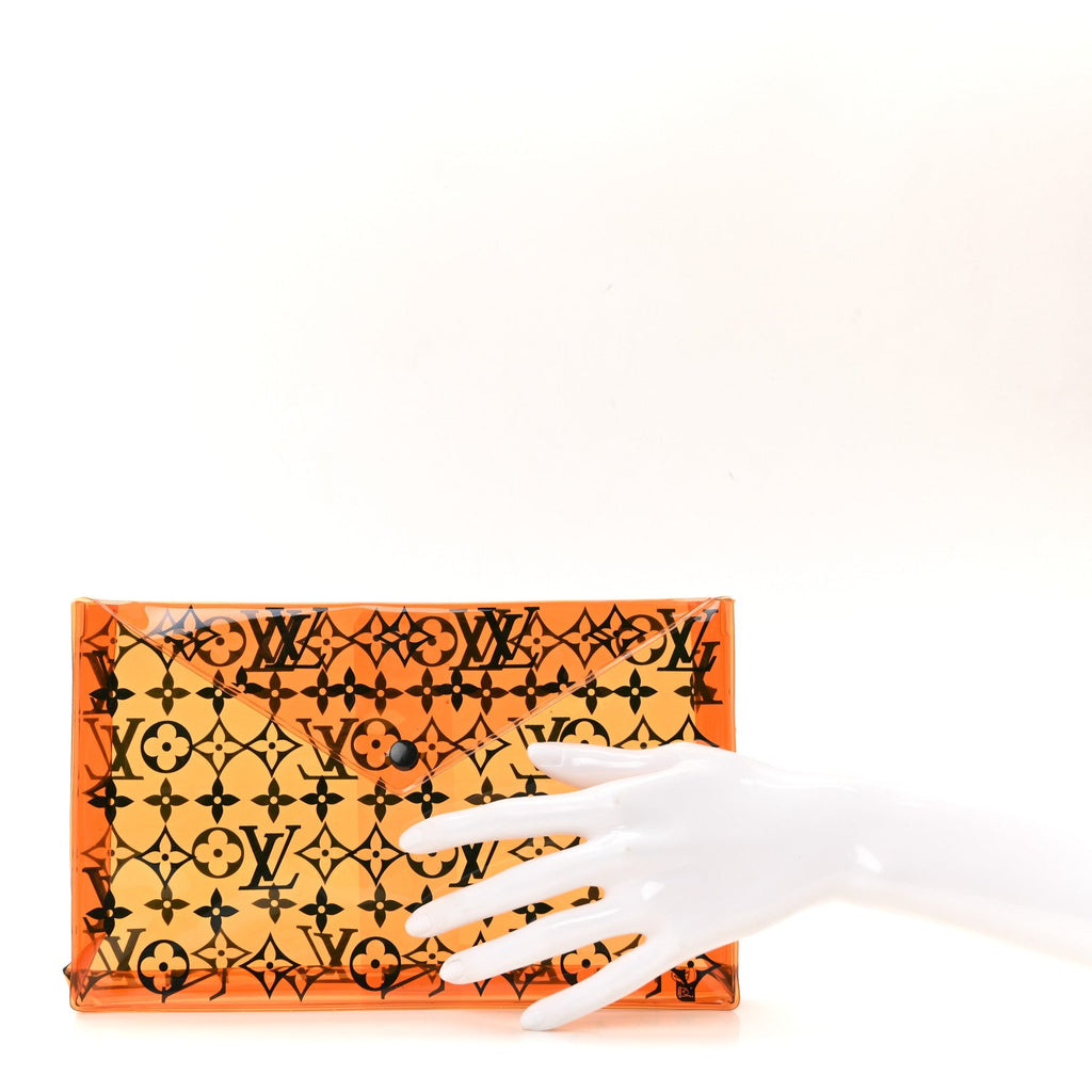 Louis Vuitton PVC Monogram Printed Envelope Pouch Orange
