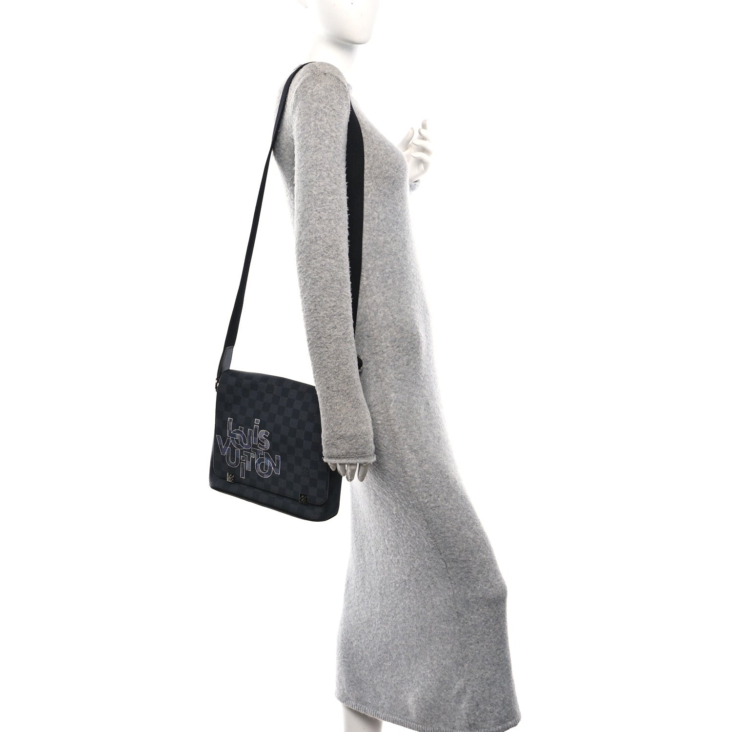 Louis Vuitton Damier Graphite Logo District PM Grey