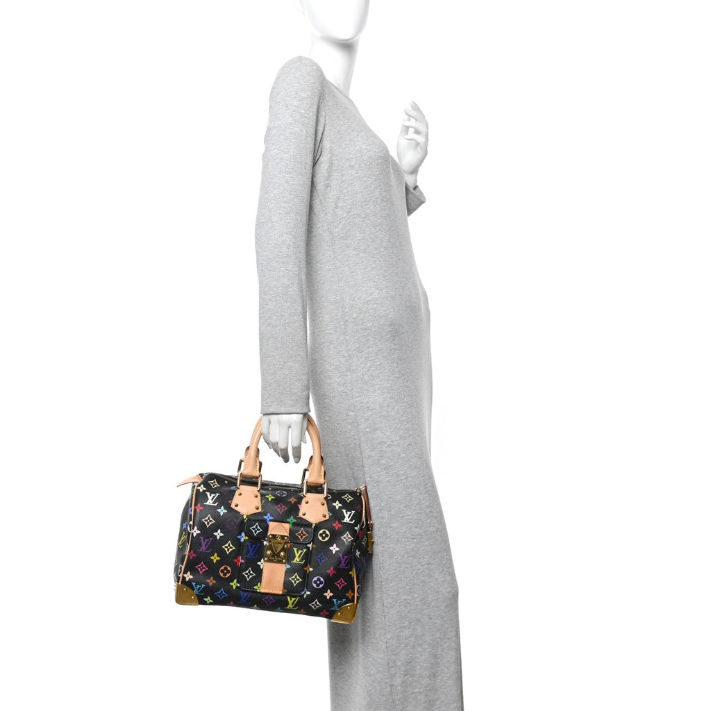 Louis Vuitton Monogram Multicolor Speedy 30 Black