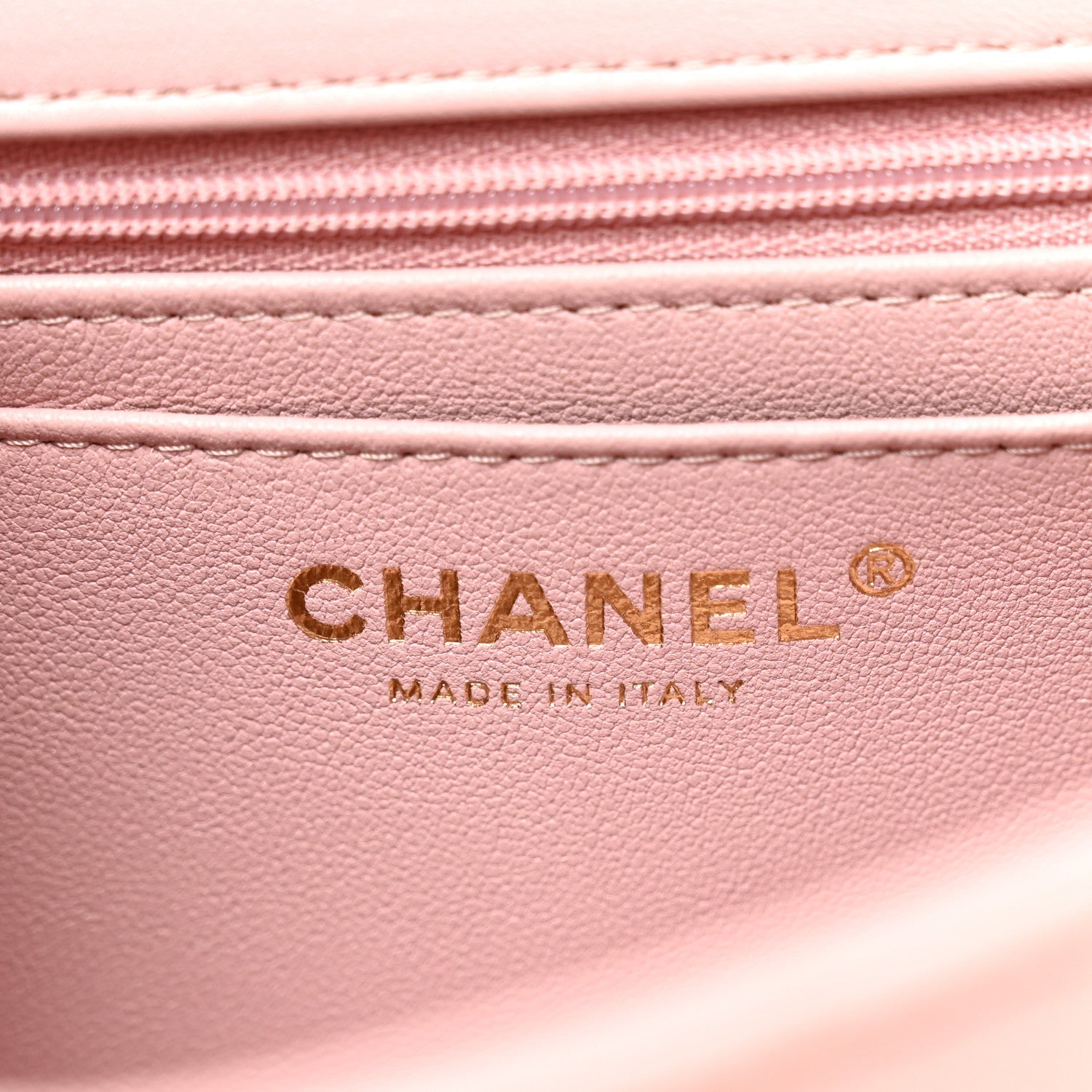 Chanel Lambskin Quilted Mini Top Handle Rectangular Flap Light Pink