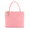 Chanel Caviar Medallion CC Tote Light Pink