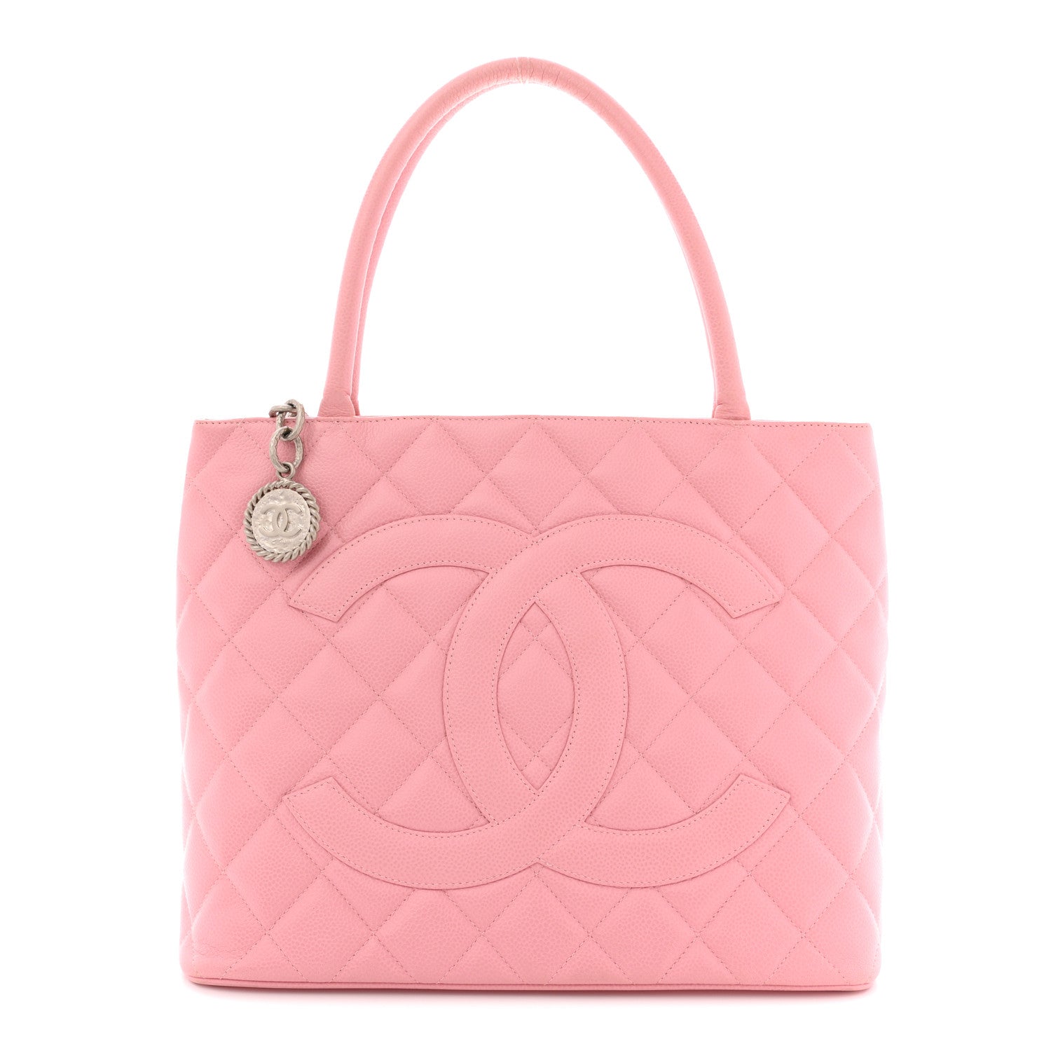 Chanel Caviar Medallion CC Tote Light Pink