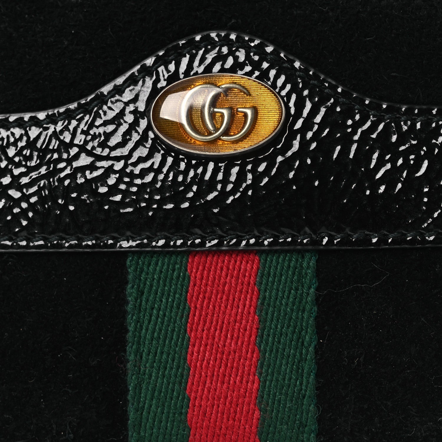 Gucci Suede Patent Ophidia Belted iPhone Case 85 34 Black