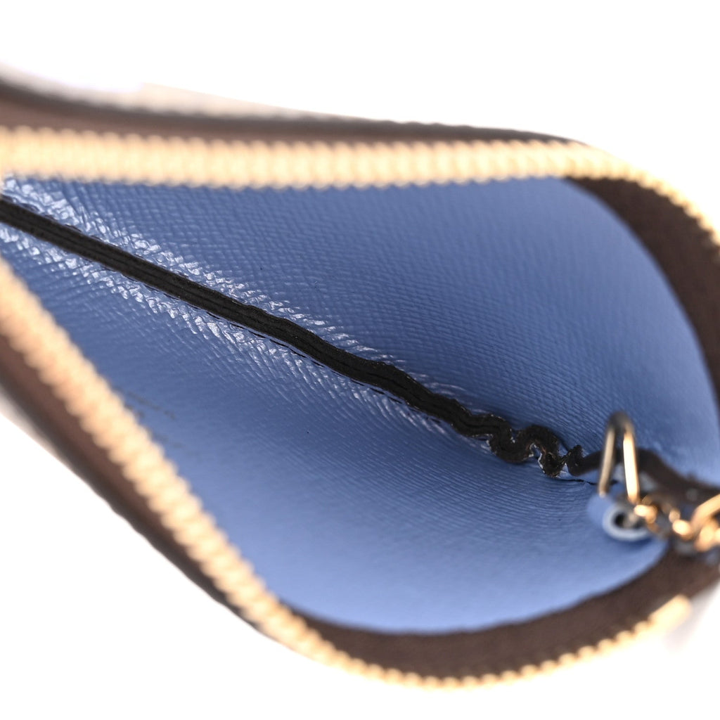 Louis Vuitton Monogram 2025 Christmas Animation Vivienne Paw Print Key Pouch Blue Frost