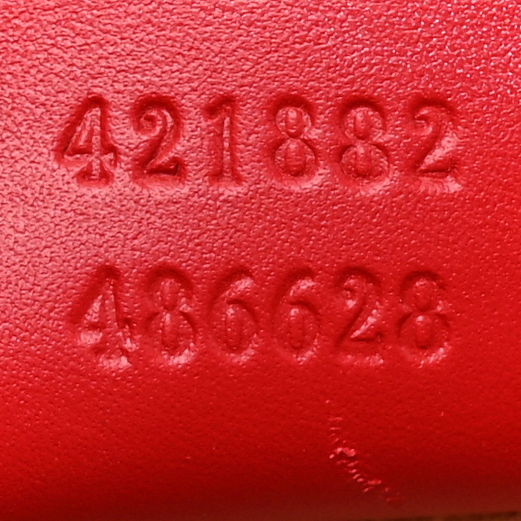 Gucci Calfskin Small Sylvie Shoulder Bag Hibiscus Red