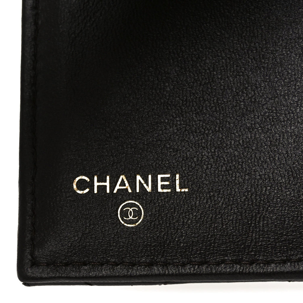 Lambskin Quilted Textured CC Compact Flap Card Holder Eggplant