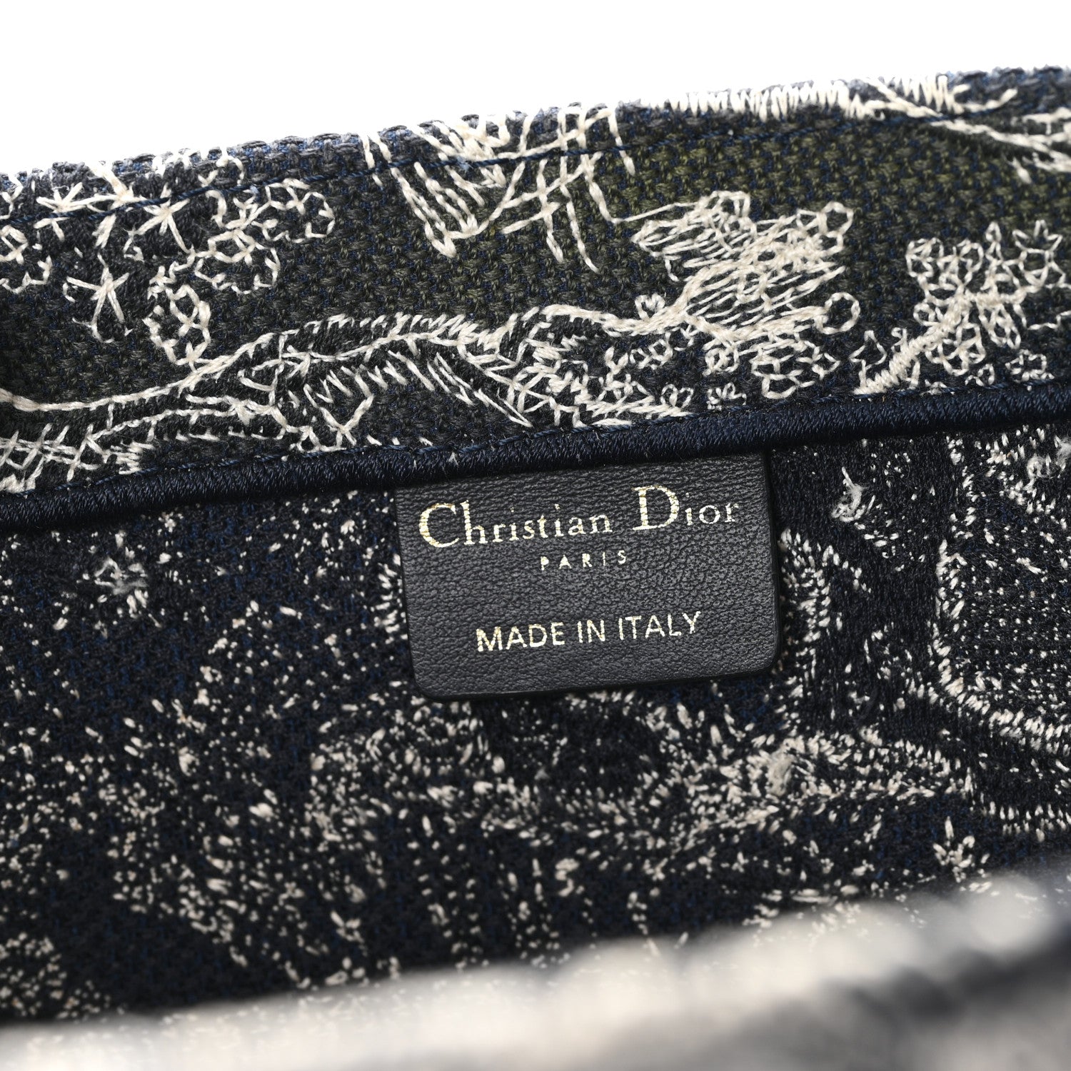 Christian Dior Canvas Embroidered Medium Dioriviera Toile De Jouy Reverse Book Tote Blue
