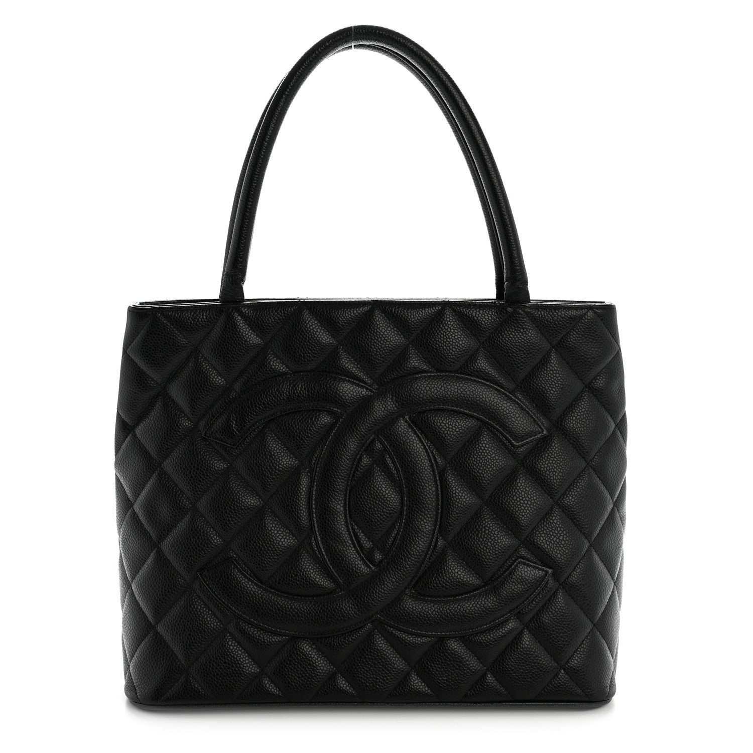 Chanel Caviar Quilted Medallion Tote Black