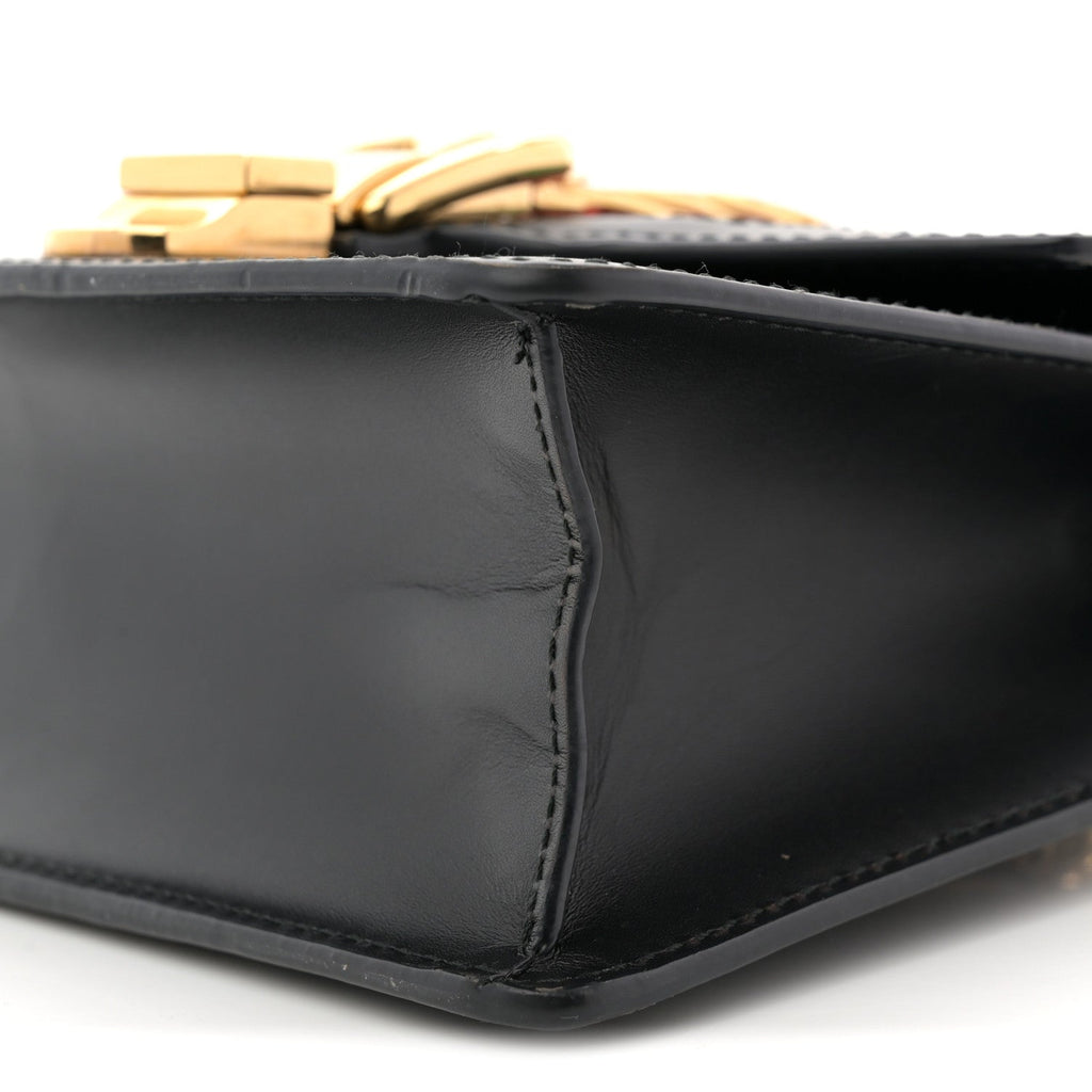 Gucci Calfskin Mini Sylvie Shoulder Bag Black