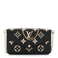 Louis Vuitton Empreinte Monogram Giant Felicie Pochette Black Beige