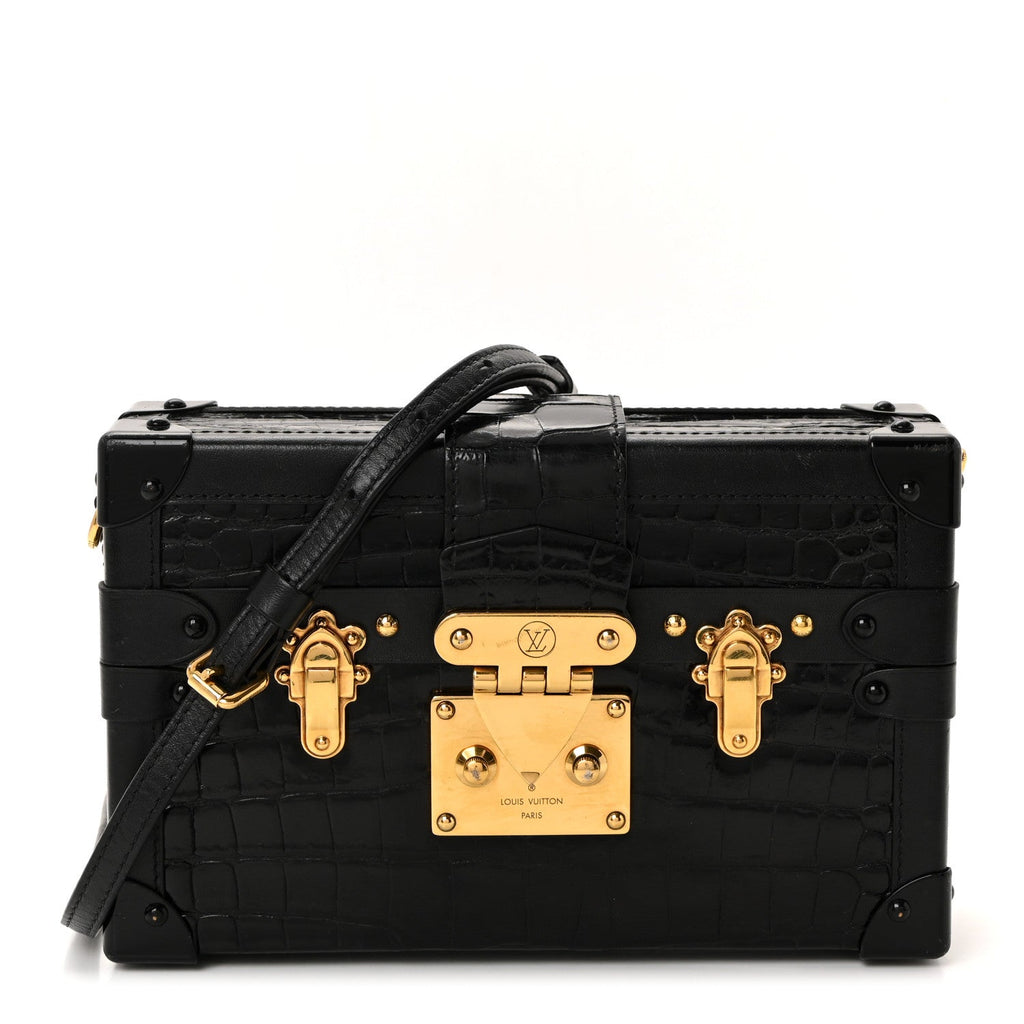 Louis Vuitton Crocodile Petite Malle Black