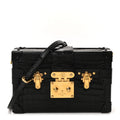 Louis Vuitton Crocodile Petite Malle Black