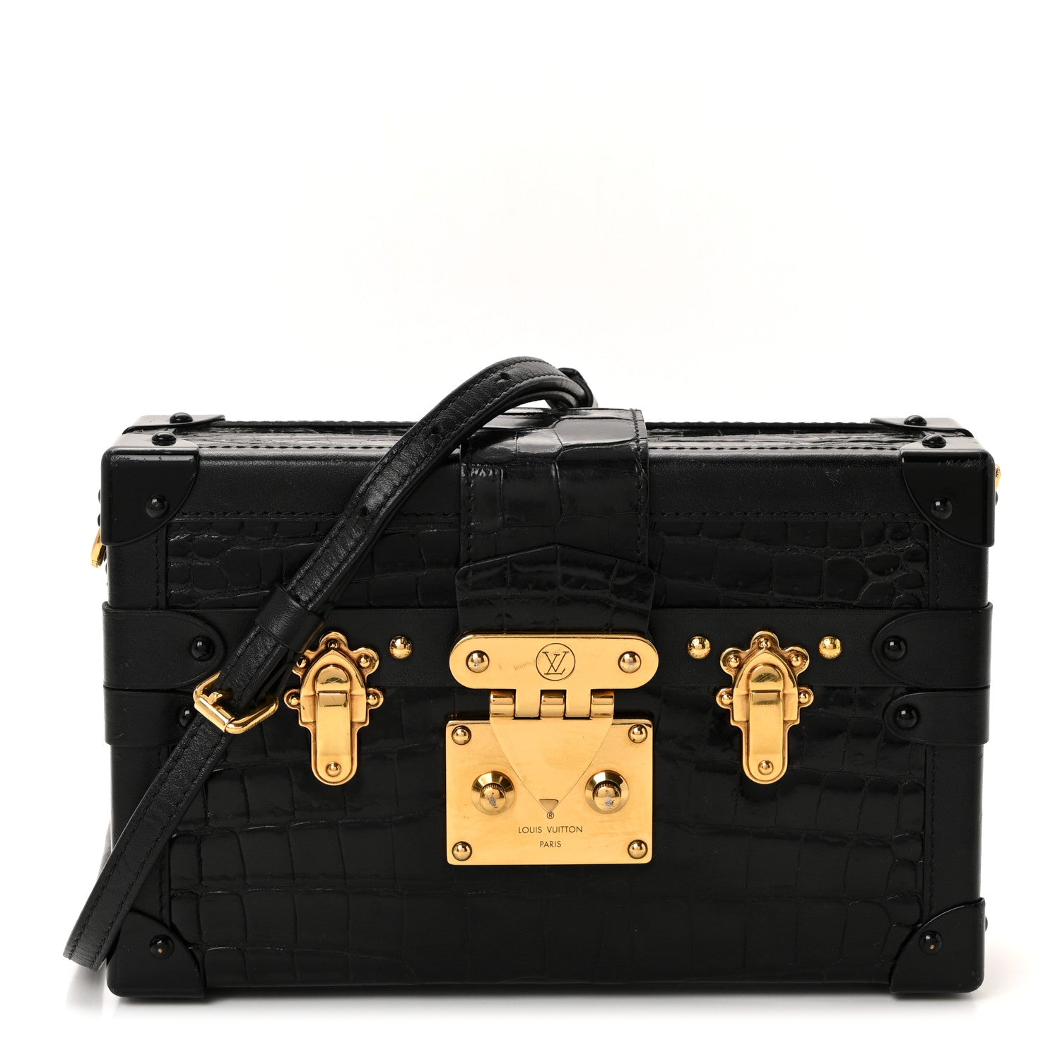 Louis Vuitton Crocodile Petite Malle Black
