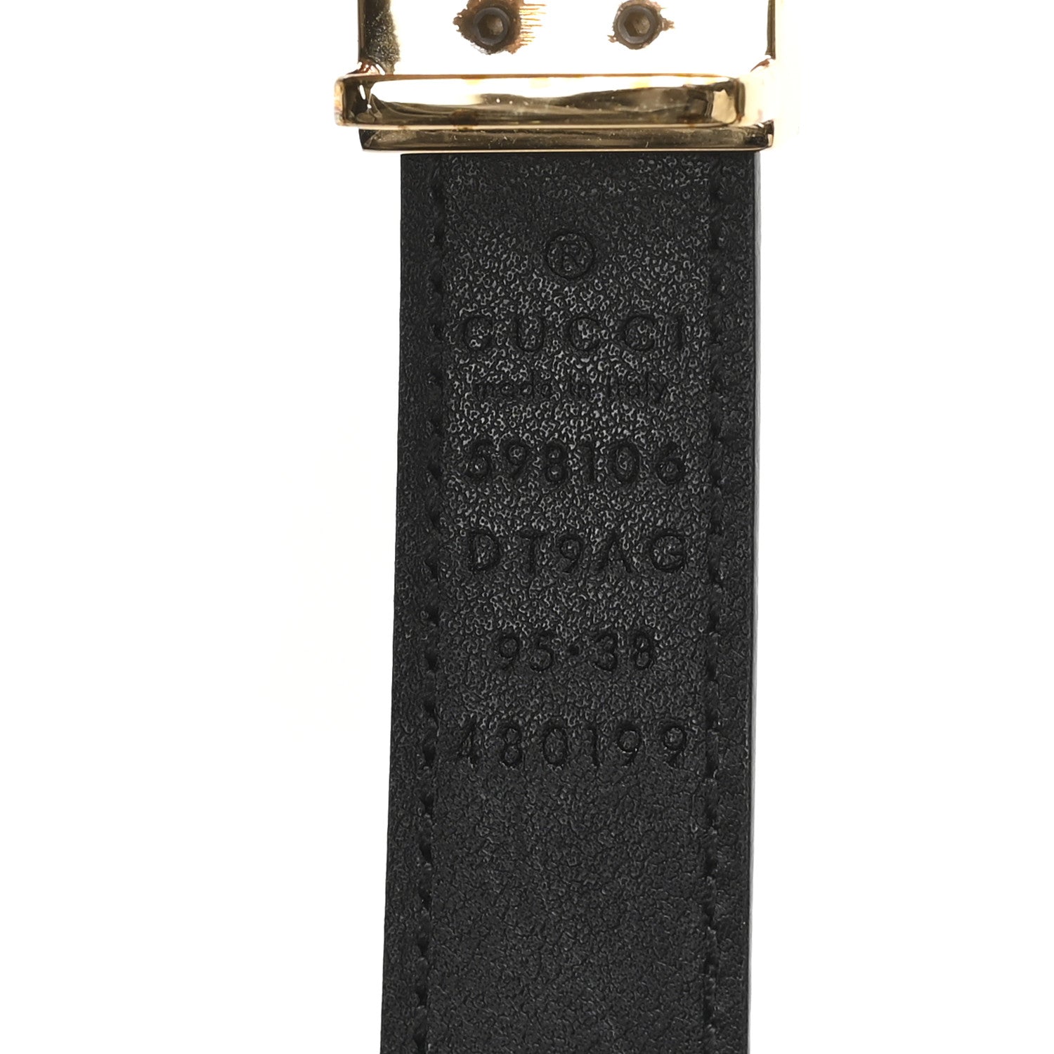 Gucci Calfskin Web Interlocking G 20mm Belt 95 38 Black