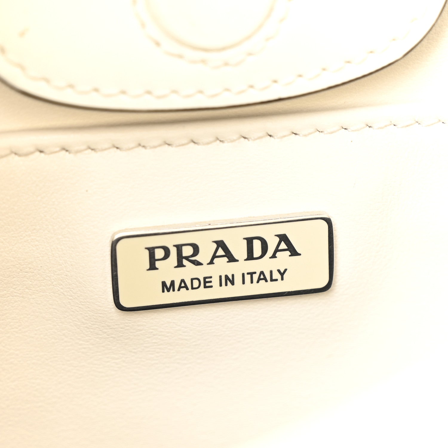 Prada Spazzolato Cleo Adjustable Strap Shoulder Bag White
