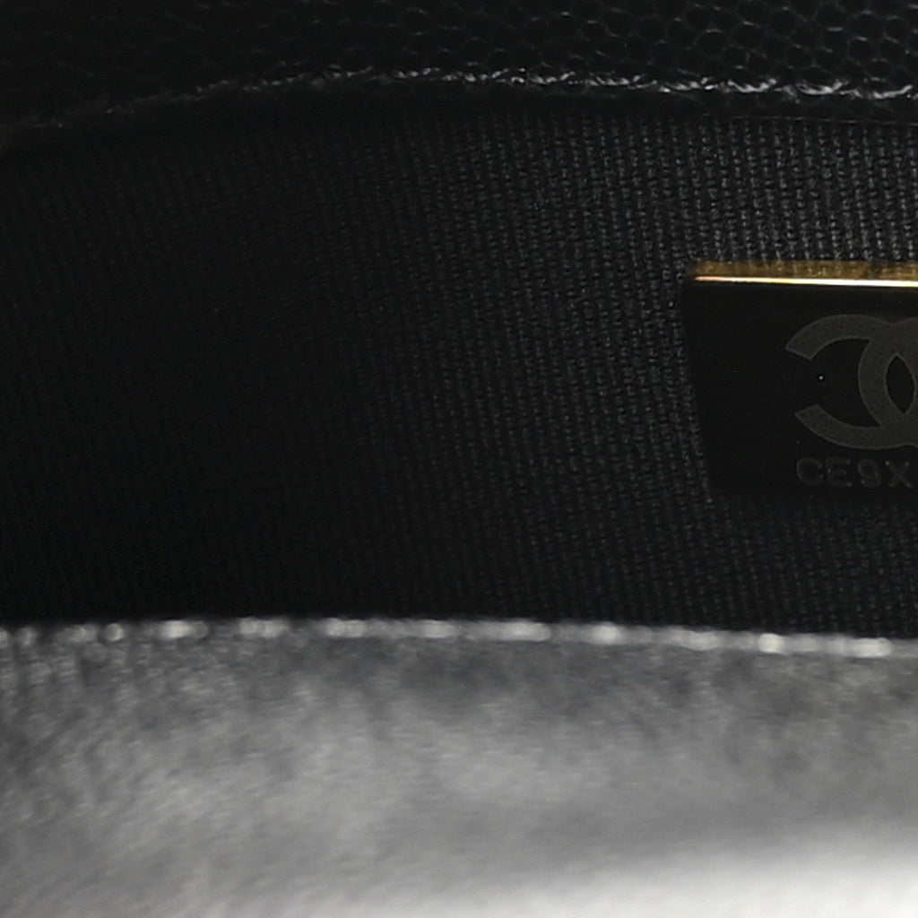 Chanel Shiny Caviar Quilted Mini Flap Black