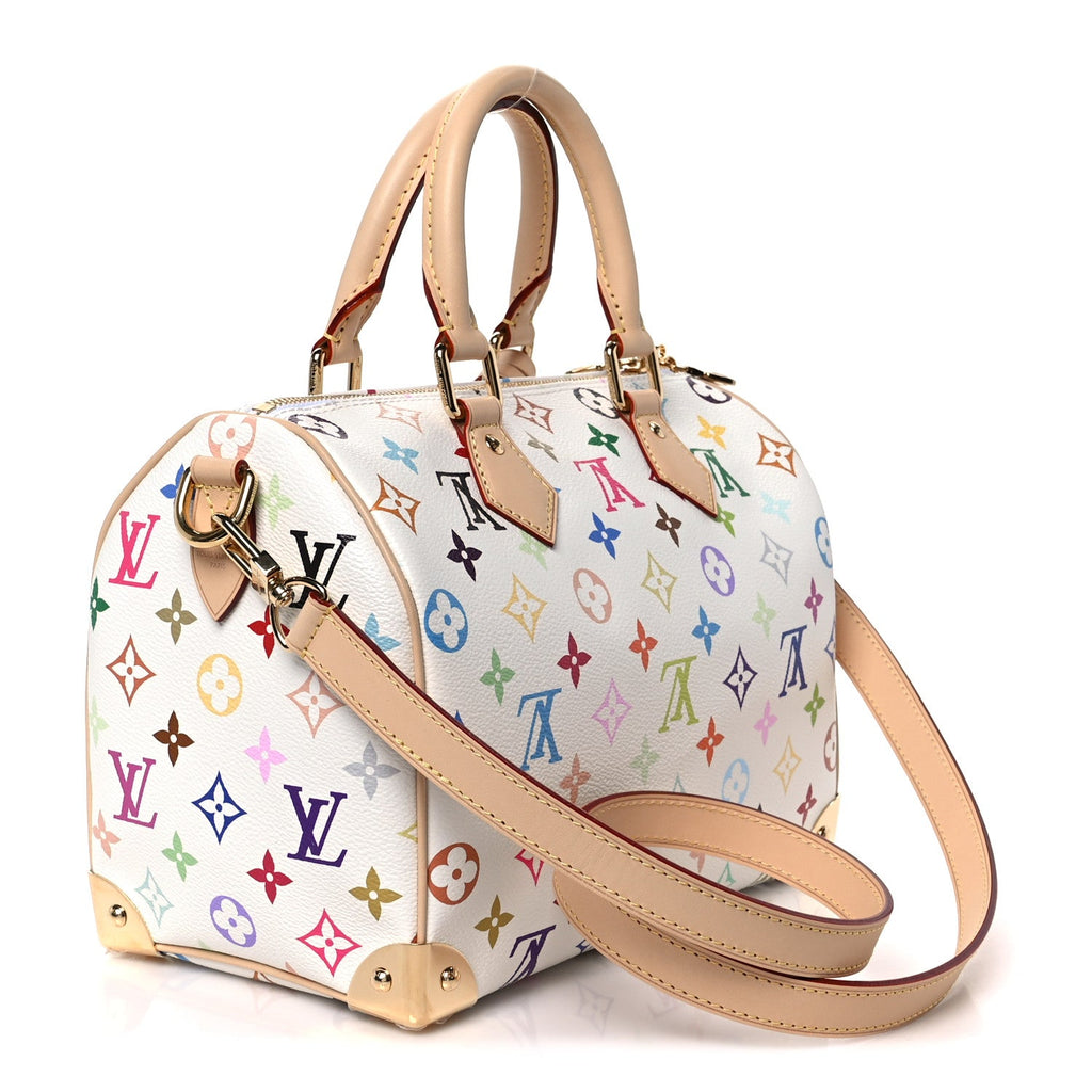 Louis Vuitton LV X TM Monogram Multicolor Speedy Bandouliere 25 White