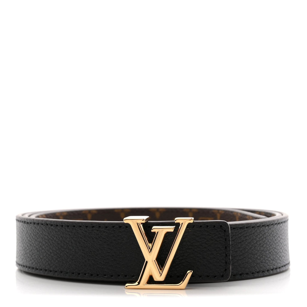 Louis Vuitton Calfskin Monogram 25mm LV Iconic Reversible Belt 95 38 Black