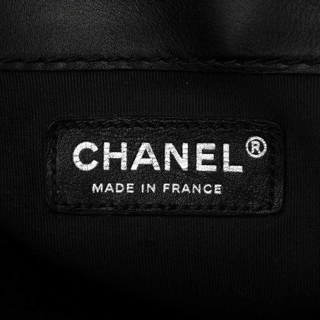 Chanel Calfskin Enchained New Medium Boy Flap Black
