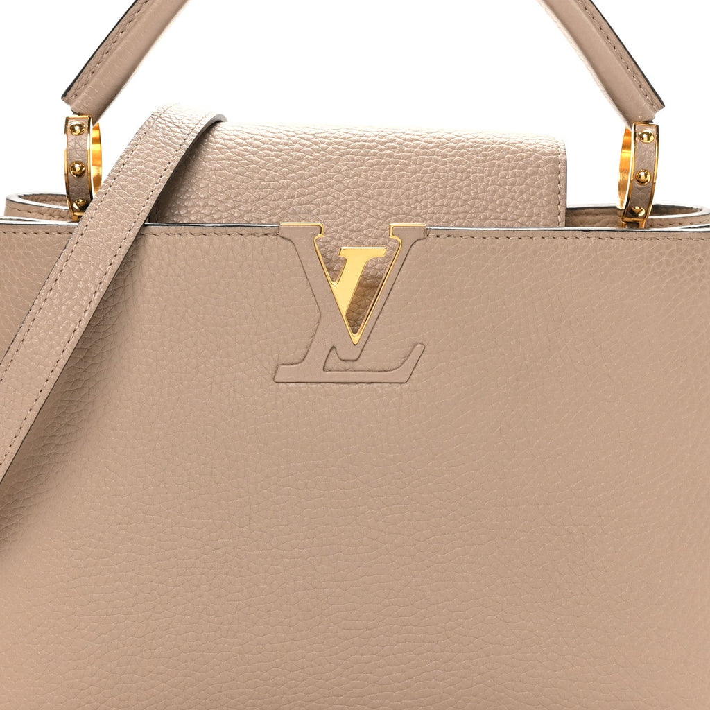 Louis Vuitton Taurillon Capucines PM Galet