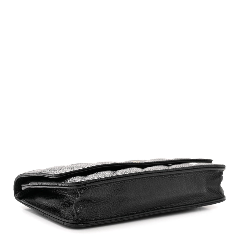 Chanel Caviar Quilted Wallet on Chain WOC Black