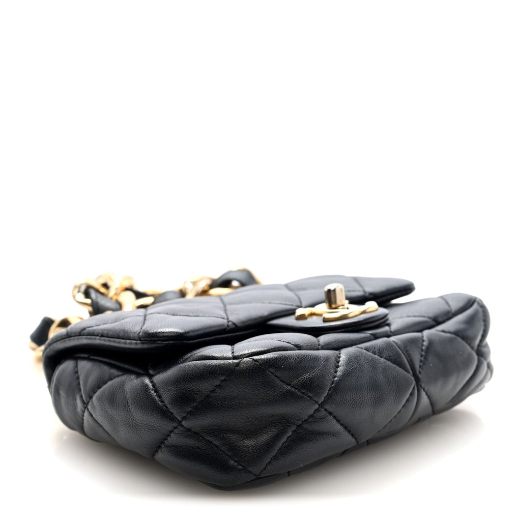 Chanel Lambskin Quilted Mini CC Funky Town Flap Black