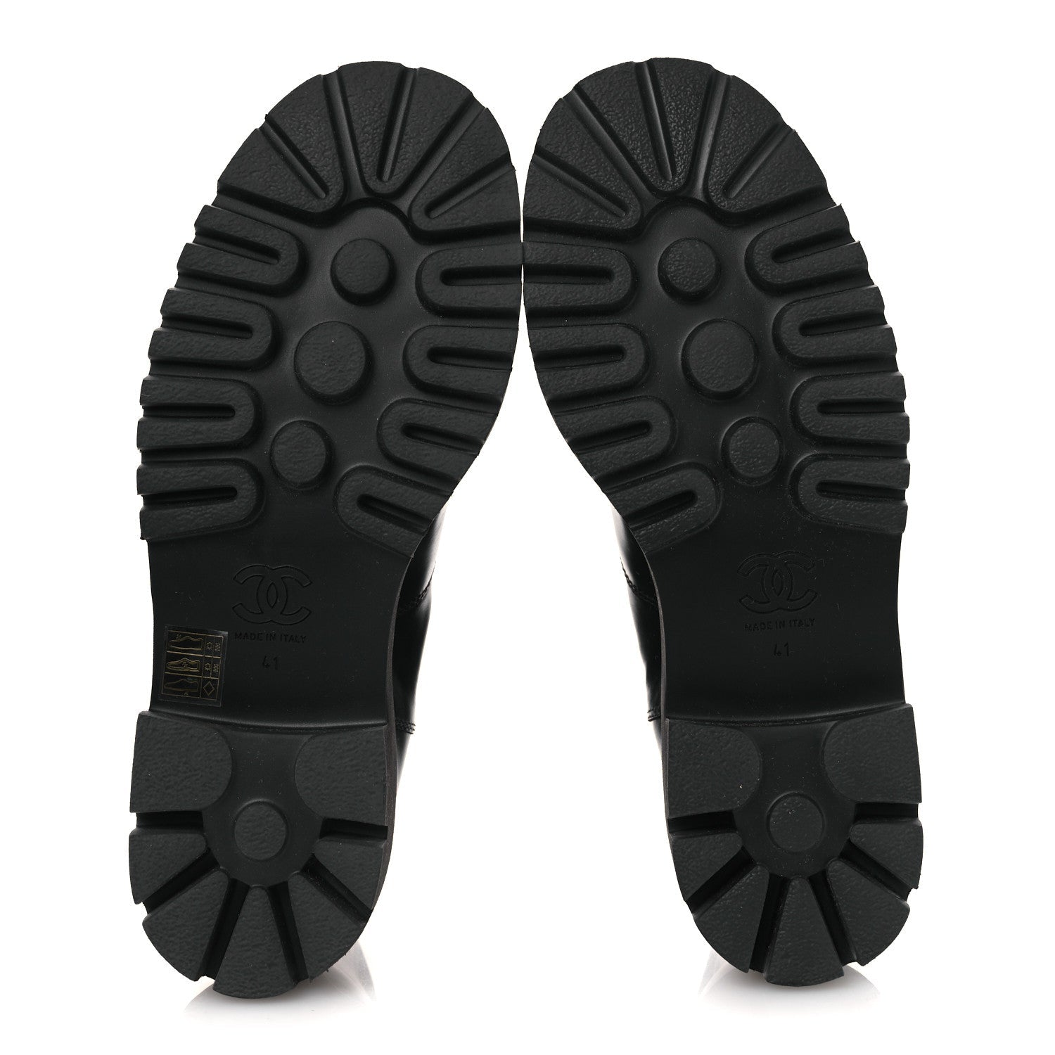Calfskin Cap Toe CC Short Boots 41 Black