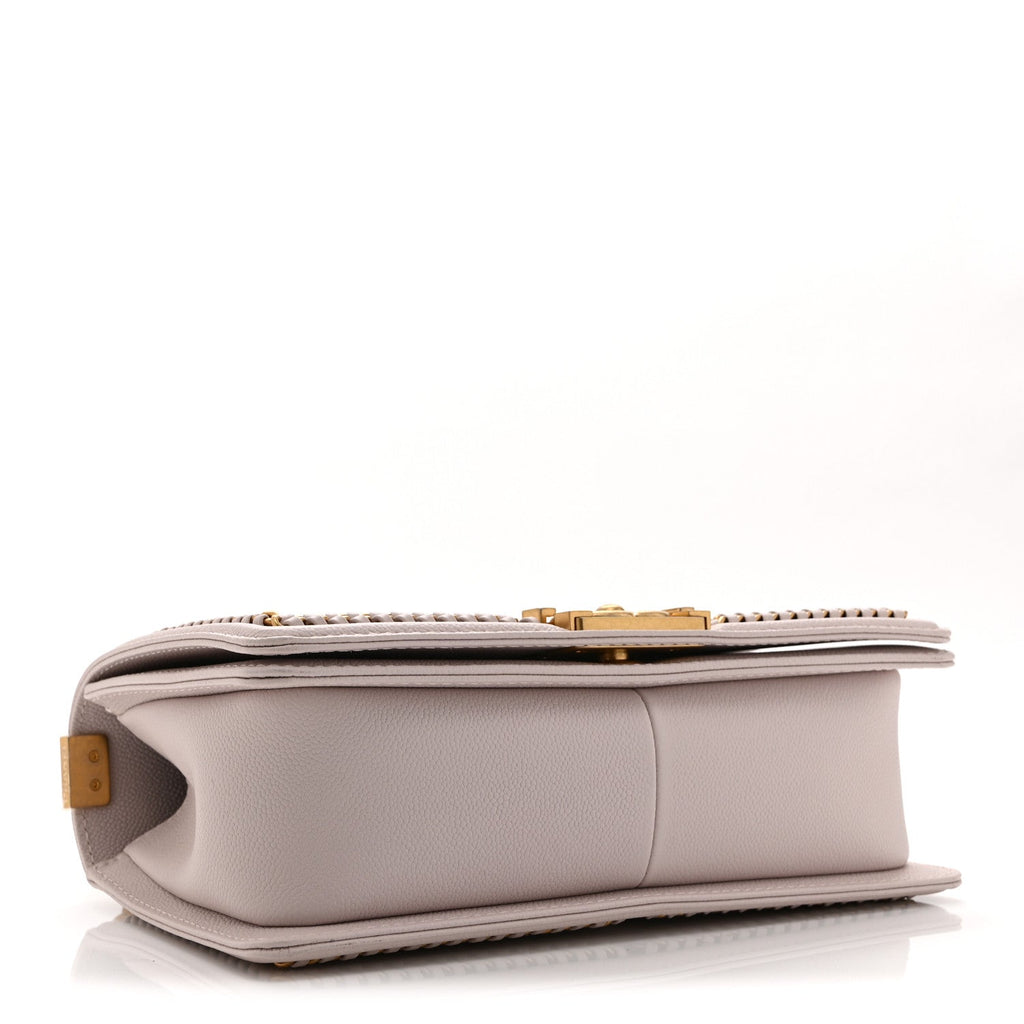 Chanel Caviar Quilted Chain Around Medium Boy Flap Light Purple