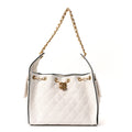 Chanel Braided Raffia Calfskin Quilted Small Chanel 25 Handbag White Black