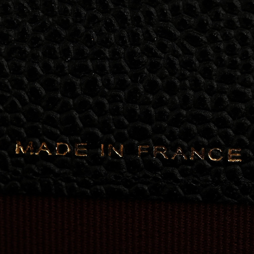 Caviar Quilted Flap Card Holder Wallet Black