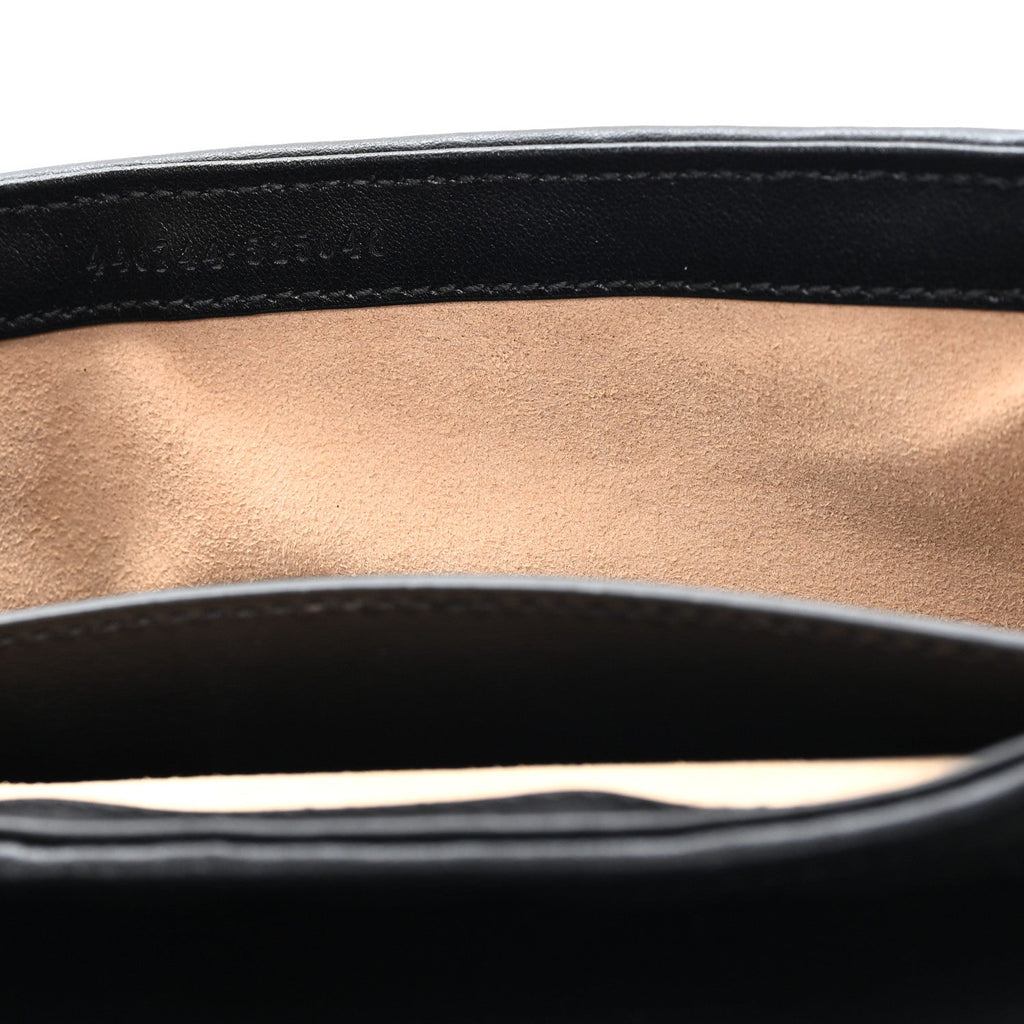 Gucci Calfskin Matelasse Aria Mini GG Marmont Shoulder Bag Black