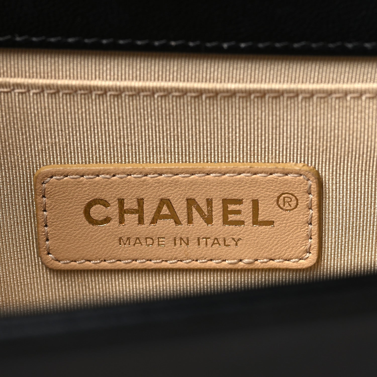 Chanel Lambskin Quilted Small Chain Detail Boy Flap Black