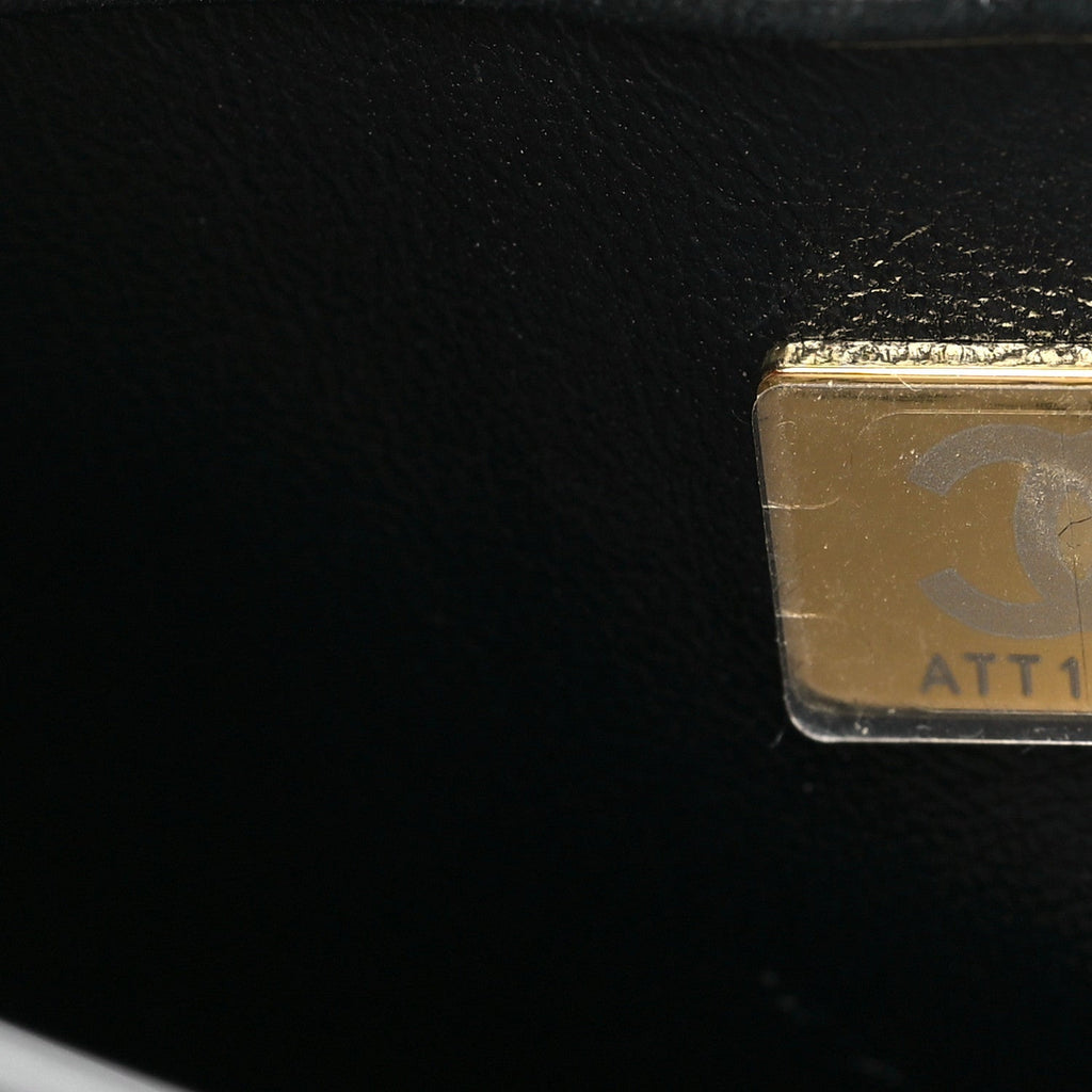 Chanel Tweed Sequin Small Single Flap Black Silvery Golden