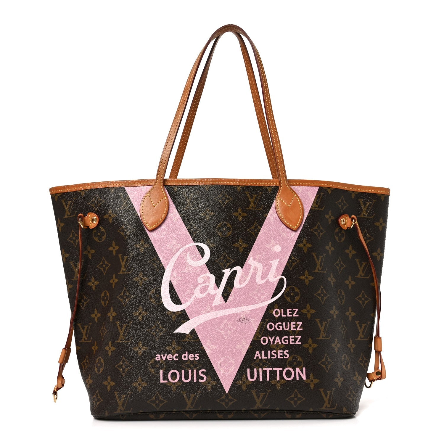 Louis Vuitton Monogram Sydney V Neverfull MM Rose Ballerine