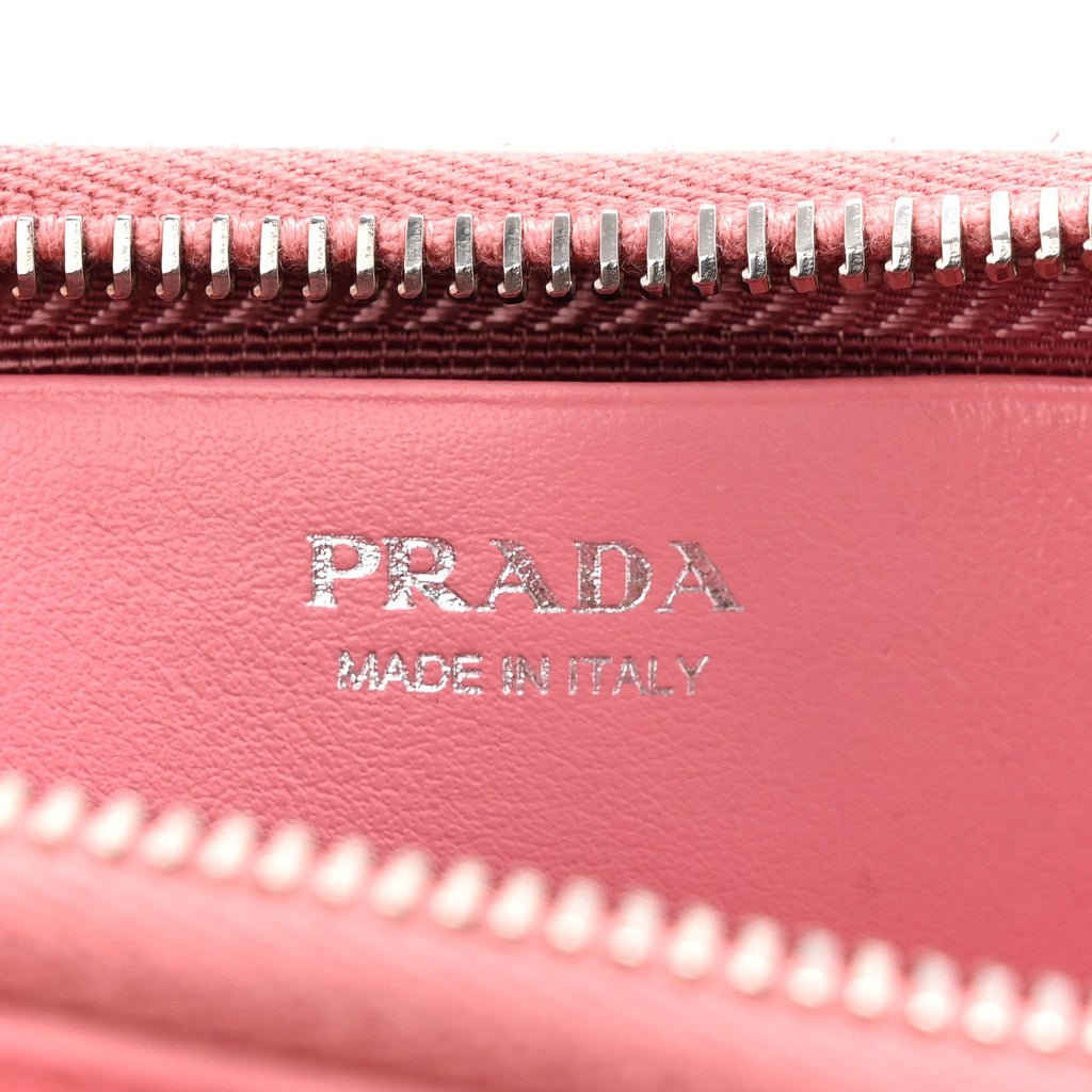 Prada Saffiano Mini Triangle Crossbody Pouch Petalo