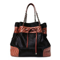 Chanel Aged Calfskin Pony Hair Quilted Miss Pony Drawstring Tote Brown