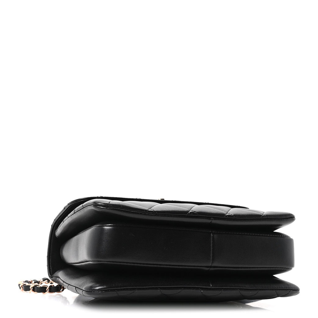 Chanel Lambskin Quilted Small Trendy CC Dual Handle Flap Bag Black
