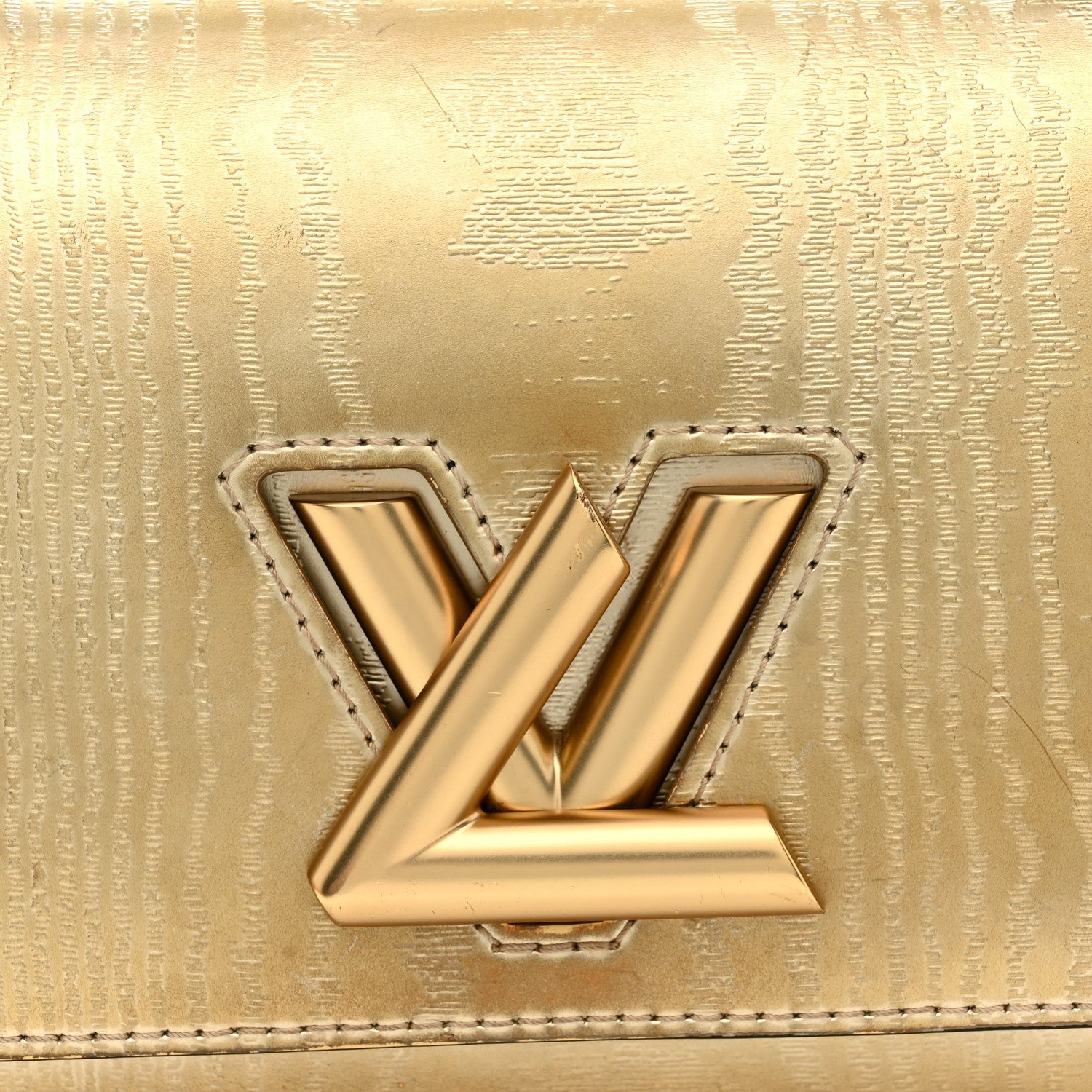 Louis Vuitton Calfskin Gravity Twist Shoulder Bag PM Gold