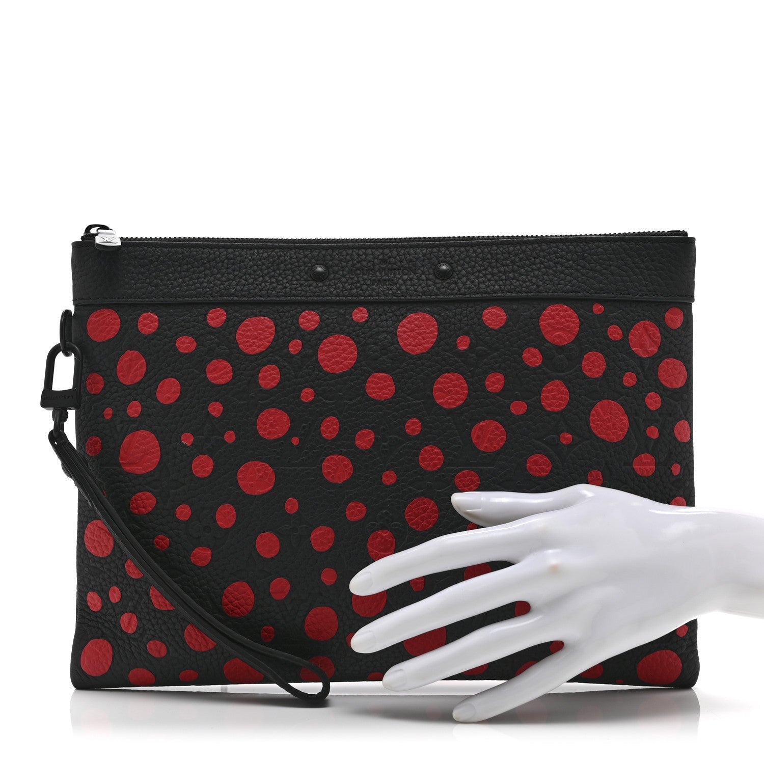 Louis Vuitton LV X YK Taurillon Monogram Pochette To-Go Black Red
