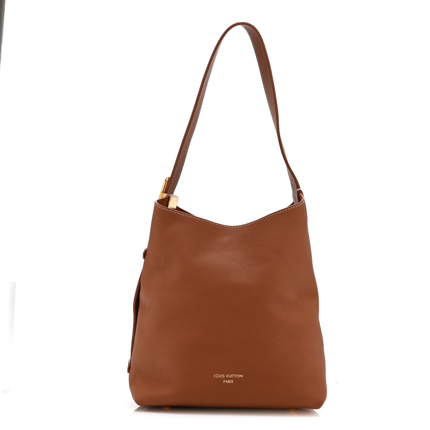 Louis Vuitton Grained Calfskin Low Key Hobo PM Cognac