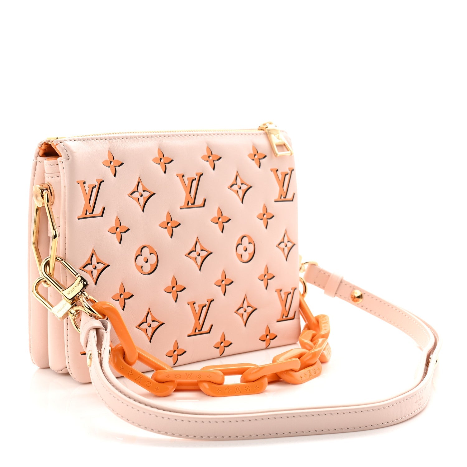 Louis Vuitton LV x SY Lambskin Monogram Coussin BB Pearl