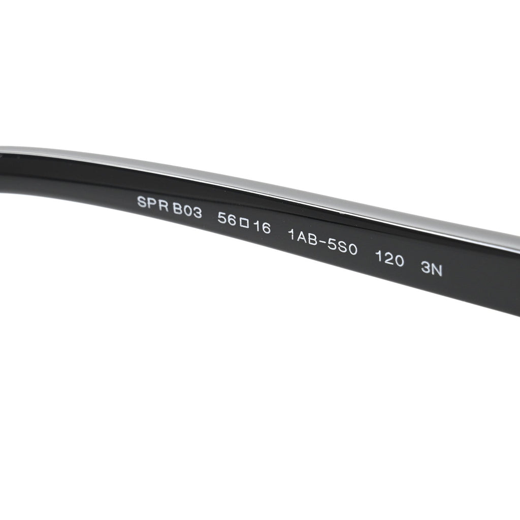 Prada Acetate Rectangular Sunglasses SPR B03 Black