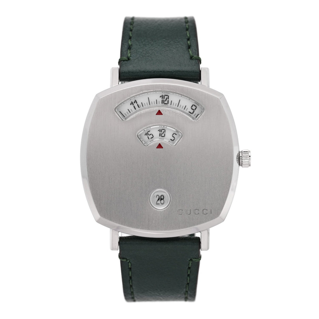 Gucci Stainless Steel Calfskin 35mm Grip Quartz Watch Green